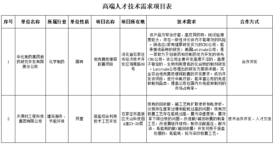 高新技術,信息技術第8類別 綜合新項目附件3河北智慧智庫高端人才項目