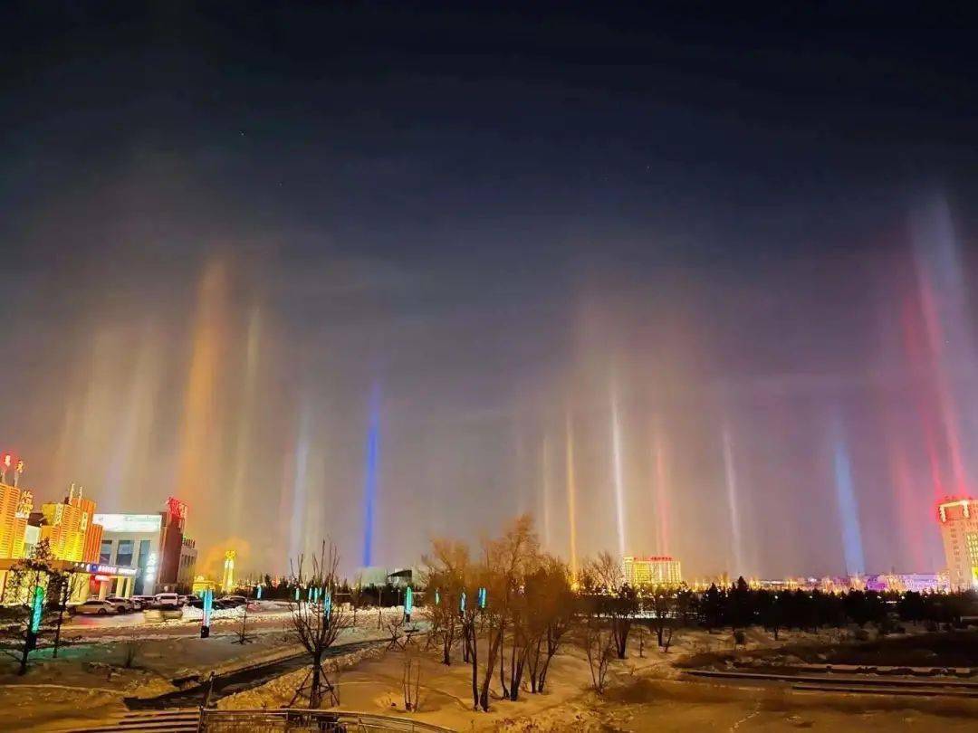 今年的光柱来的比往年早一些