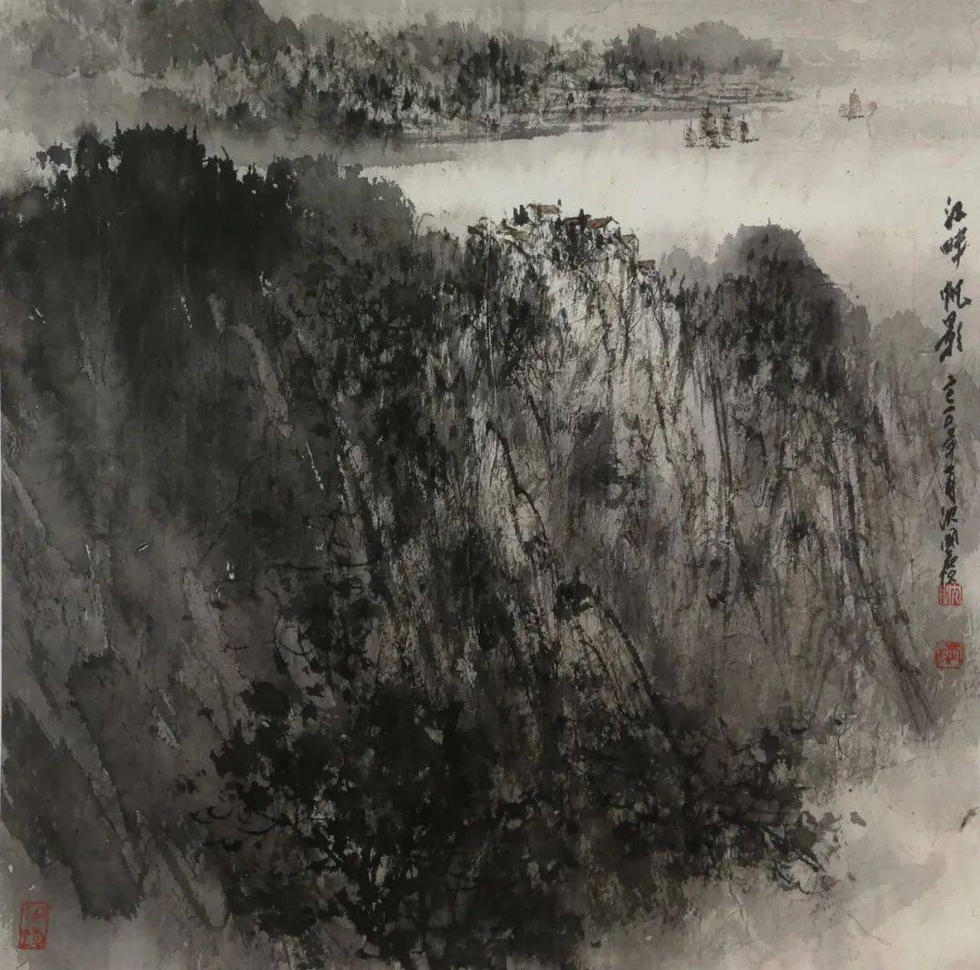山川激荡化境生象沈国庆粱非中国画联展即将展出