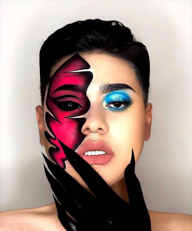 赏析男美妆博主diegoreyes的彩绘妆容造型集锦