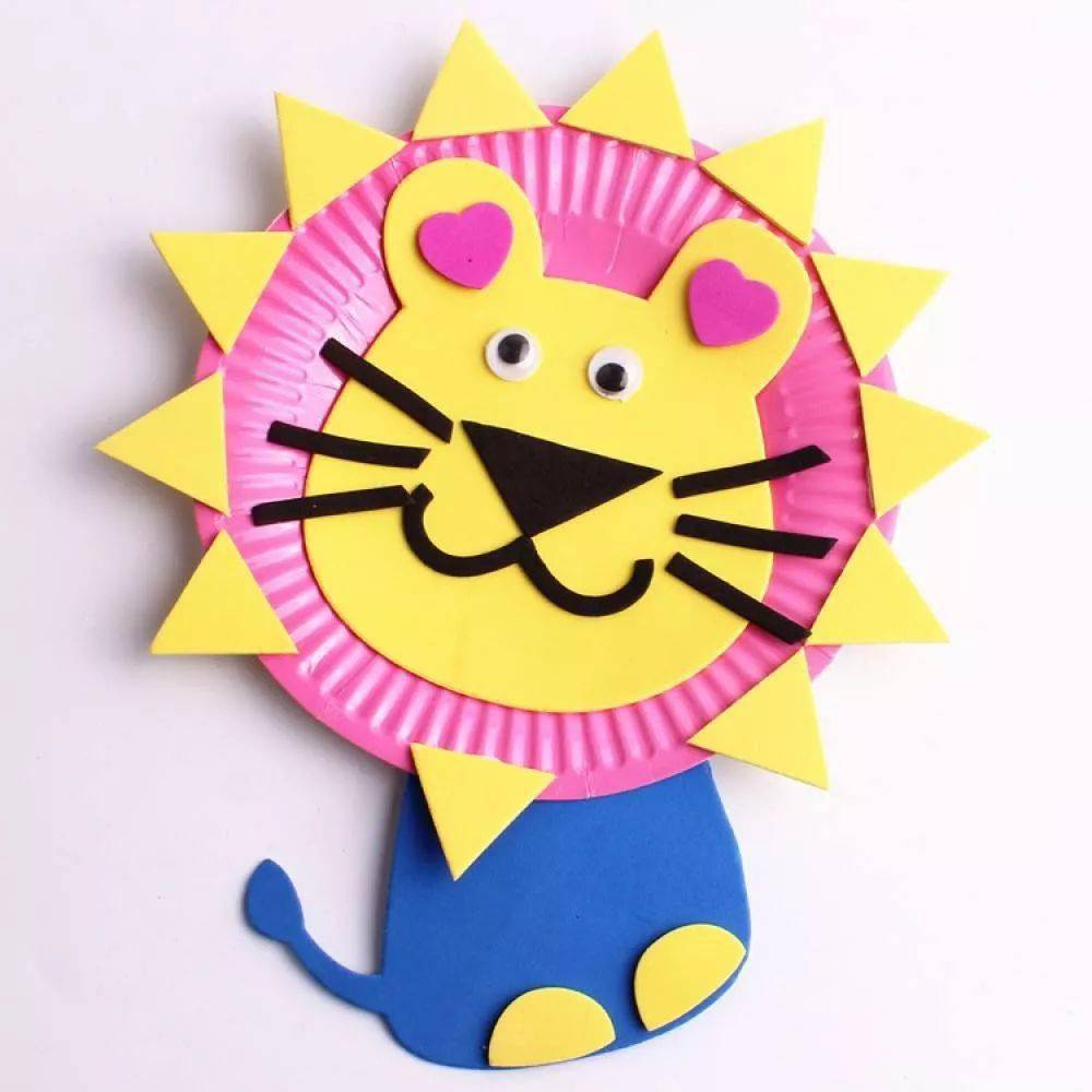 创意美工一次性纸盘diy可爱的动物太有创意了