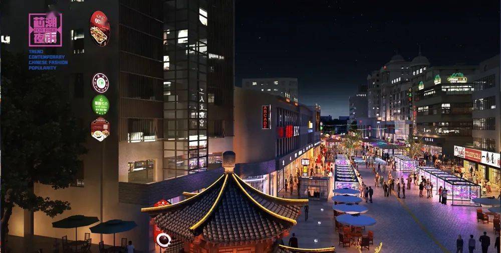 安庆人民路@你 步行街将添一条夜市特色街区!效果图抢先看