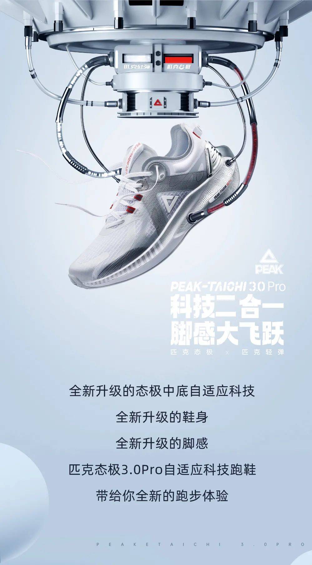 匹克态极30pro自适应科技跑鞋科技二合一脚感大飞跃