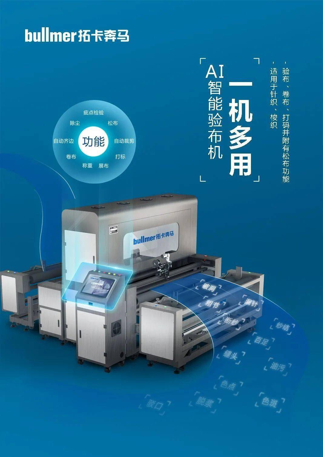 人工疵点检出率低不要慌奔马智能验布机来啦