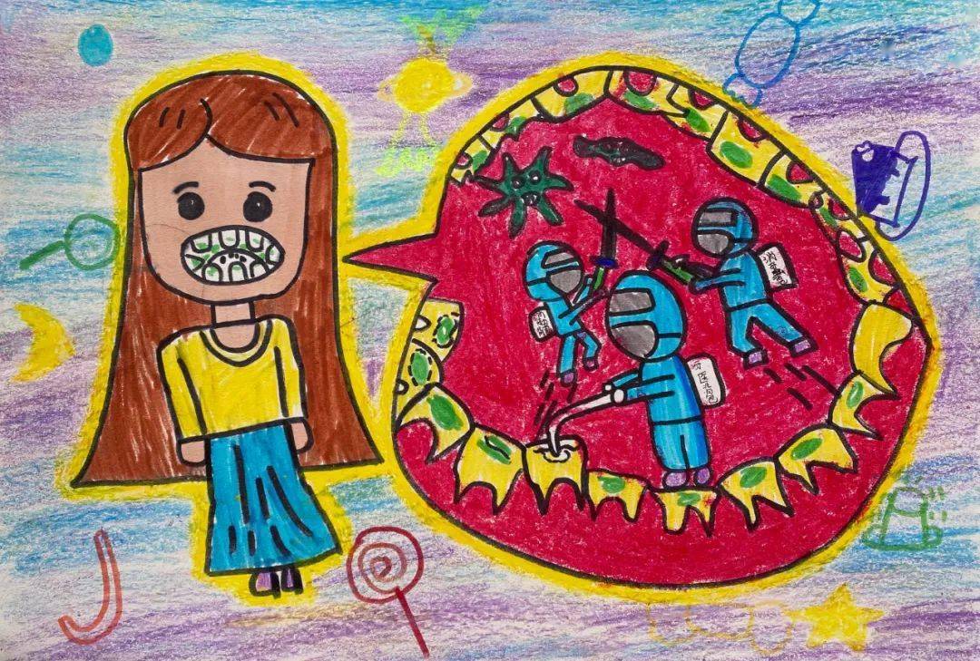 纳米牙医未来城市月球移民基地通过本次绘画创作给学生营造了一种良好