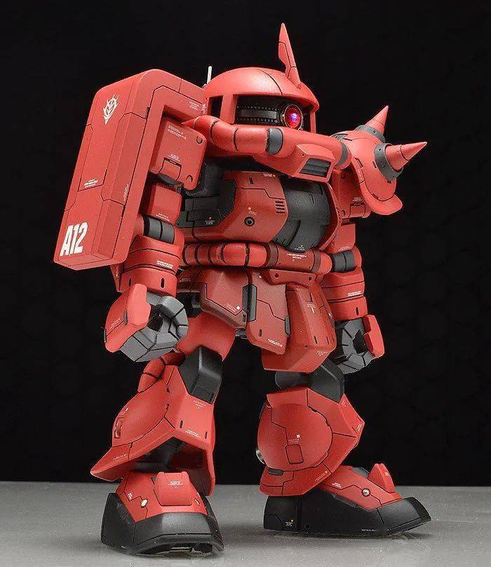 sdcs的刻线也能做到这种程度,夏亚红扎古制作