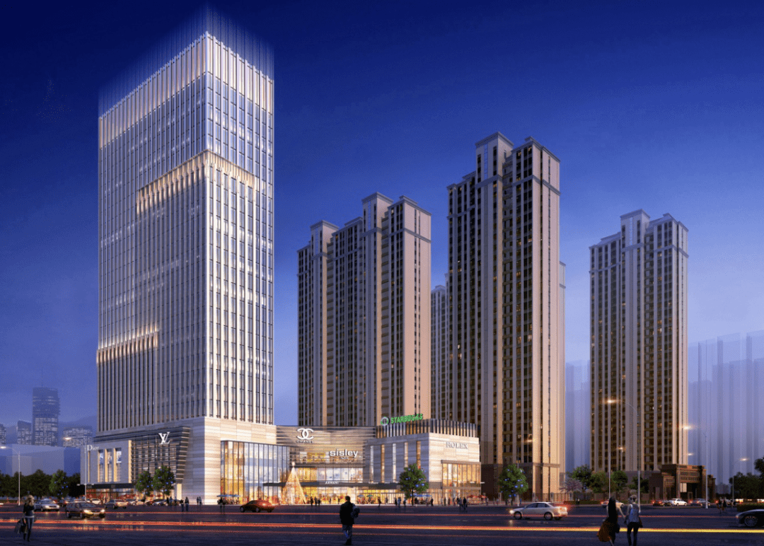 一体的城市综合体项目,其中,商业组团4万多方,规划有四层裙楼大型商业