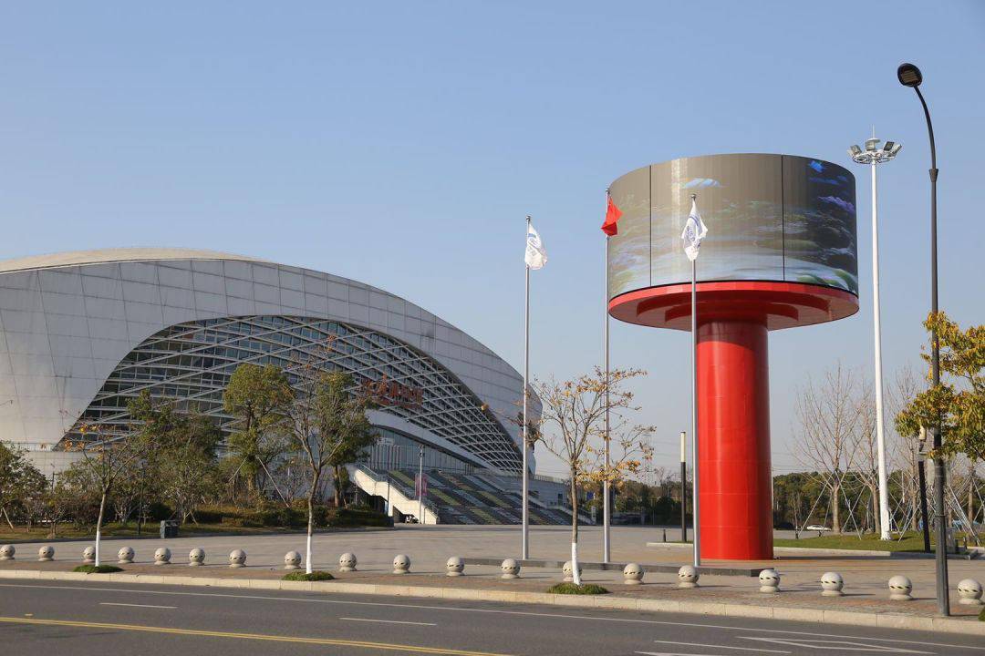 上虞这里的地标建筑火炬屏要亮起来了