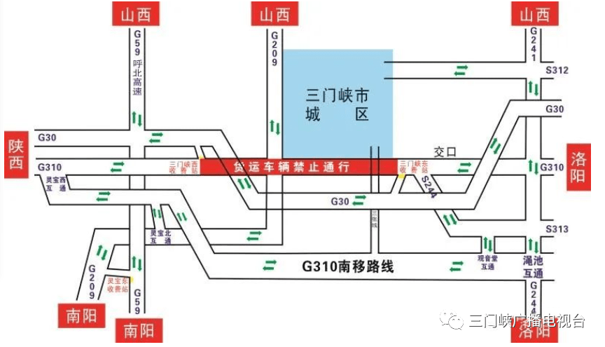 三门峡市关于货车绕行新310国道的通告_手机搜狐网