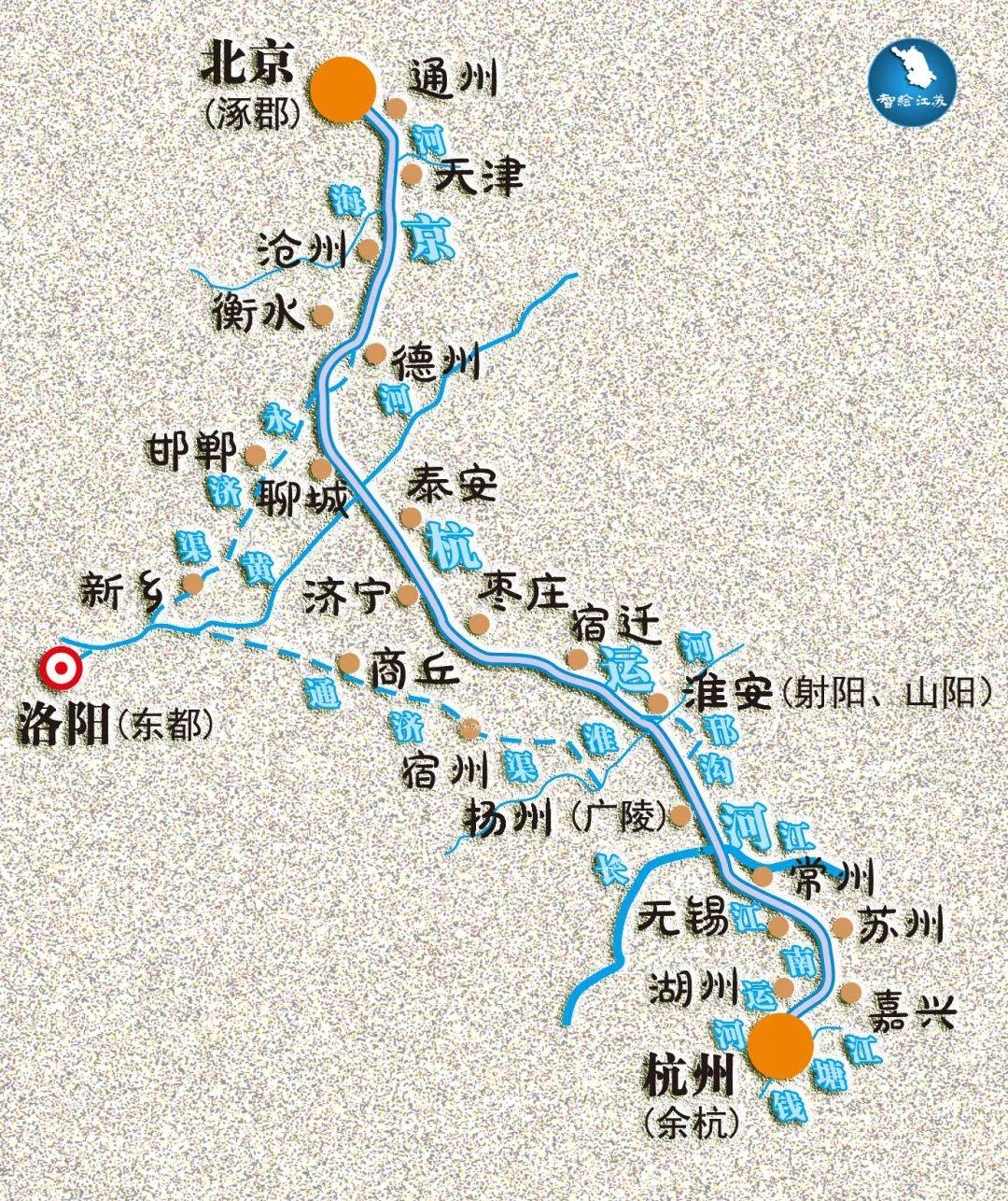 京杭大运河线路图片
