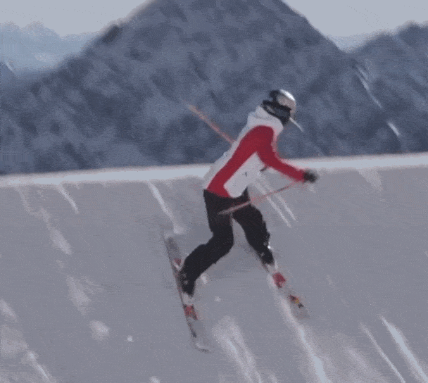 滑雪摔倒动图图片