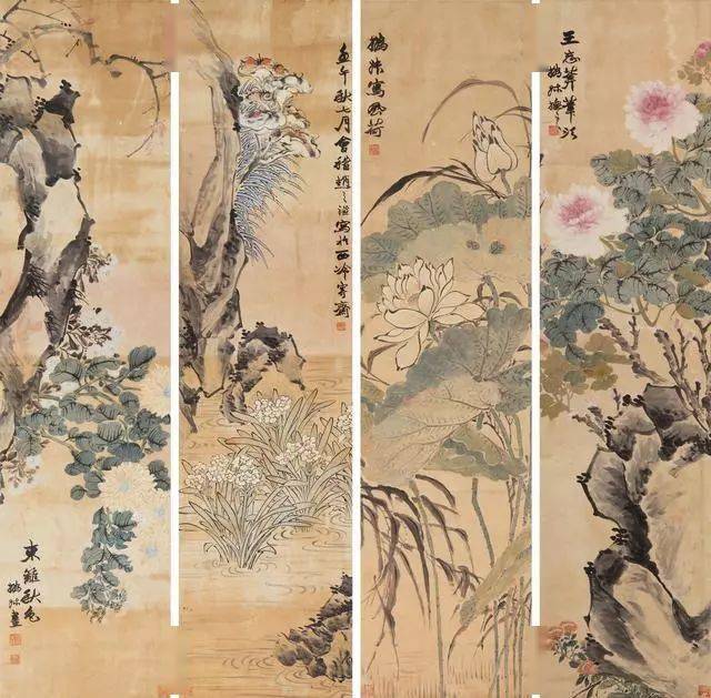 赵之谦花鸟作品欣赏赏心悦目