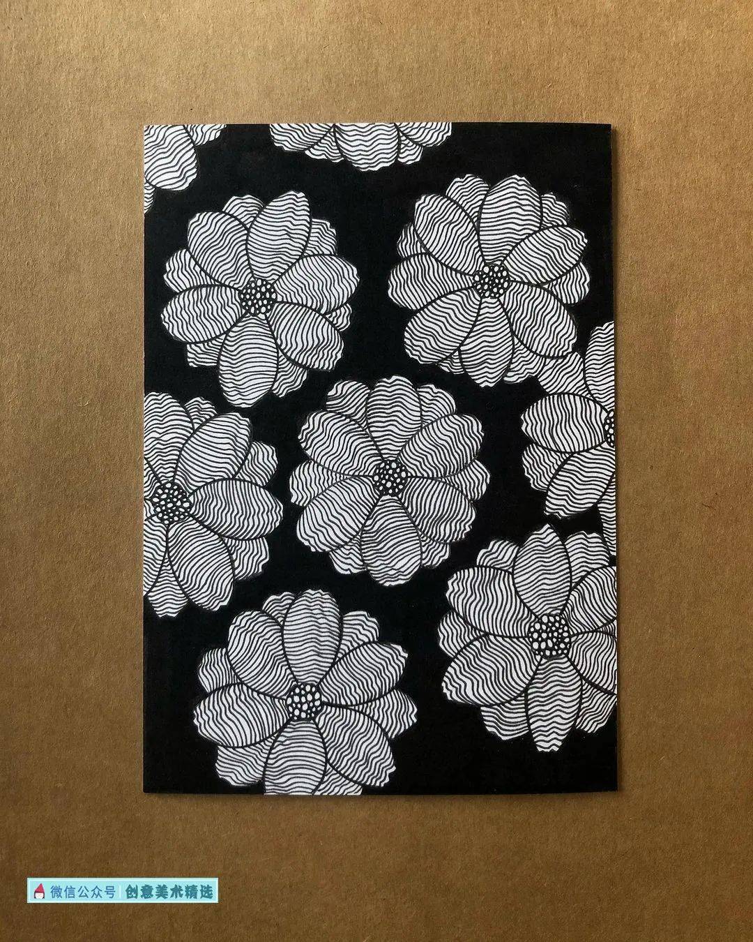 线描的表现力14张层次丰富的花卉主题黑白装饰画