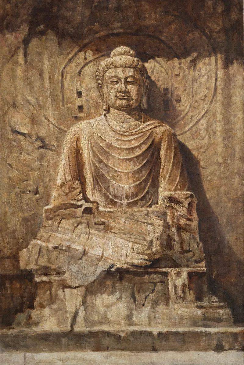 当代佛教油画图片