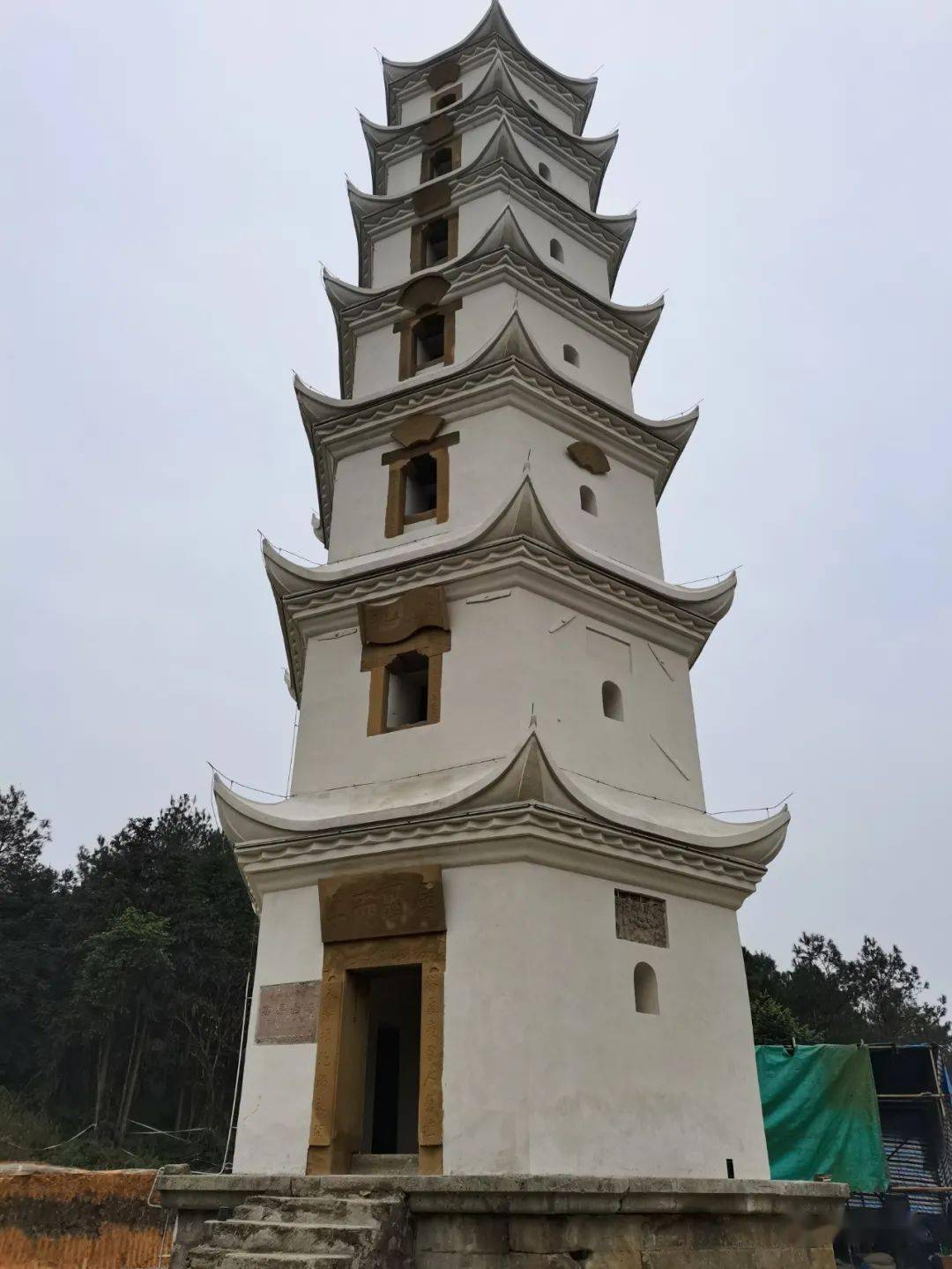 文江镇文峰塔穿上靓丽新装
