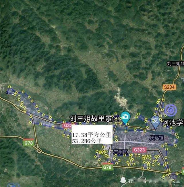 宜州区城区建在龙江两岸,河流穿城而过,由于两岸地势较为开阔,有利于