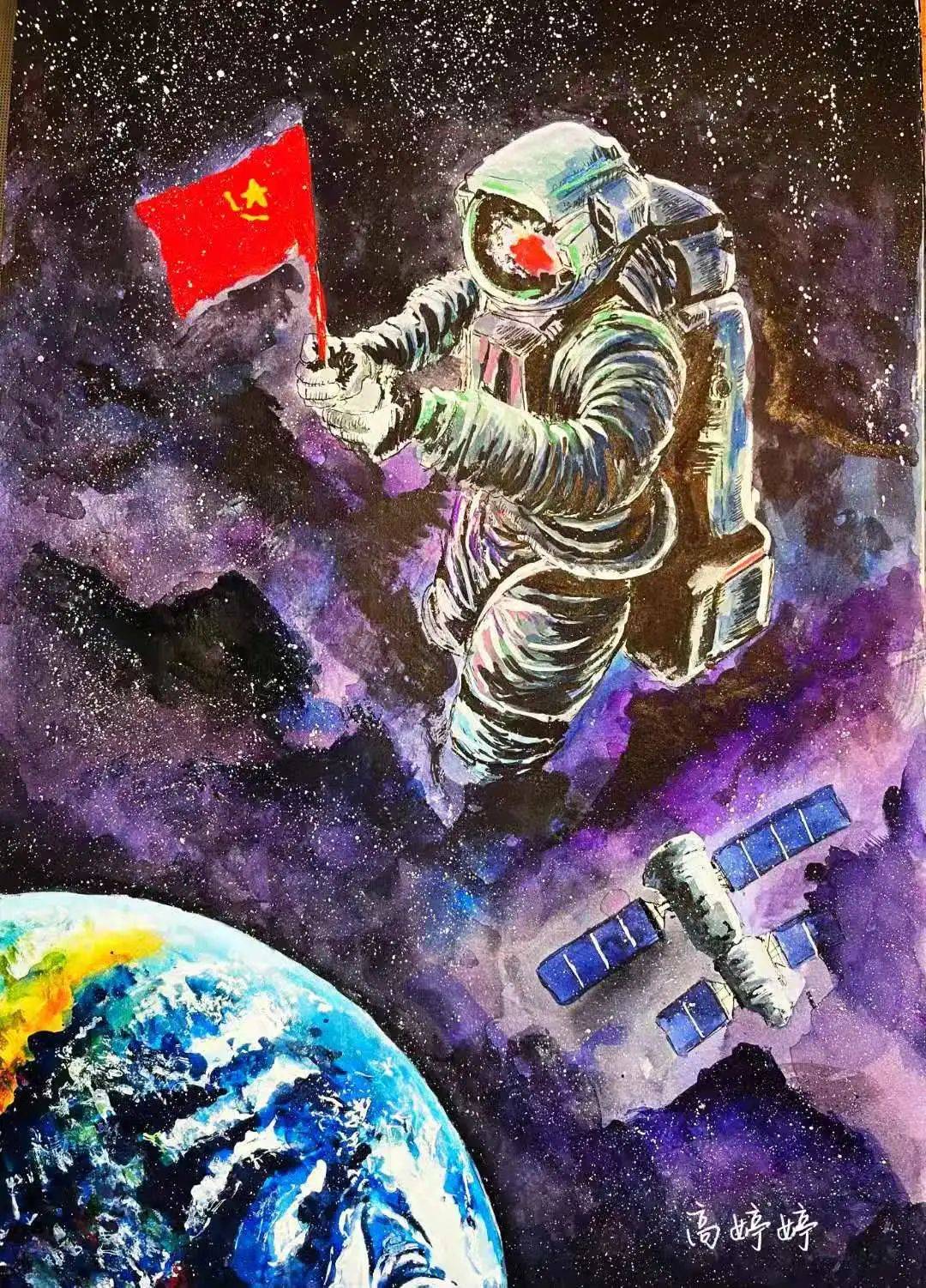 中国航天发展史绘画图片