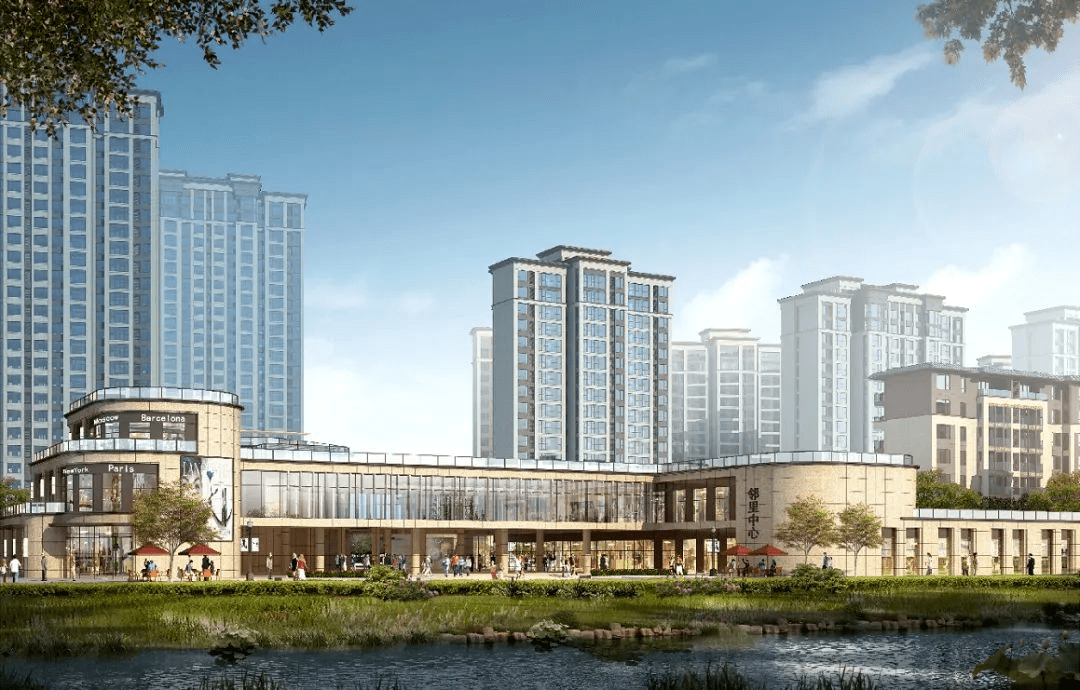 富春山居mall式邻里中心效果图项目规划有约2000㎡的老年服务站,未来