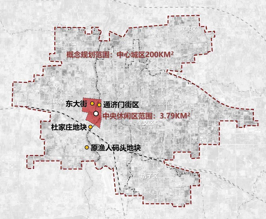 潍坊三区一中心规划图图片