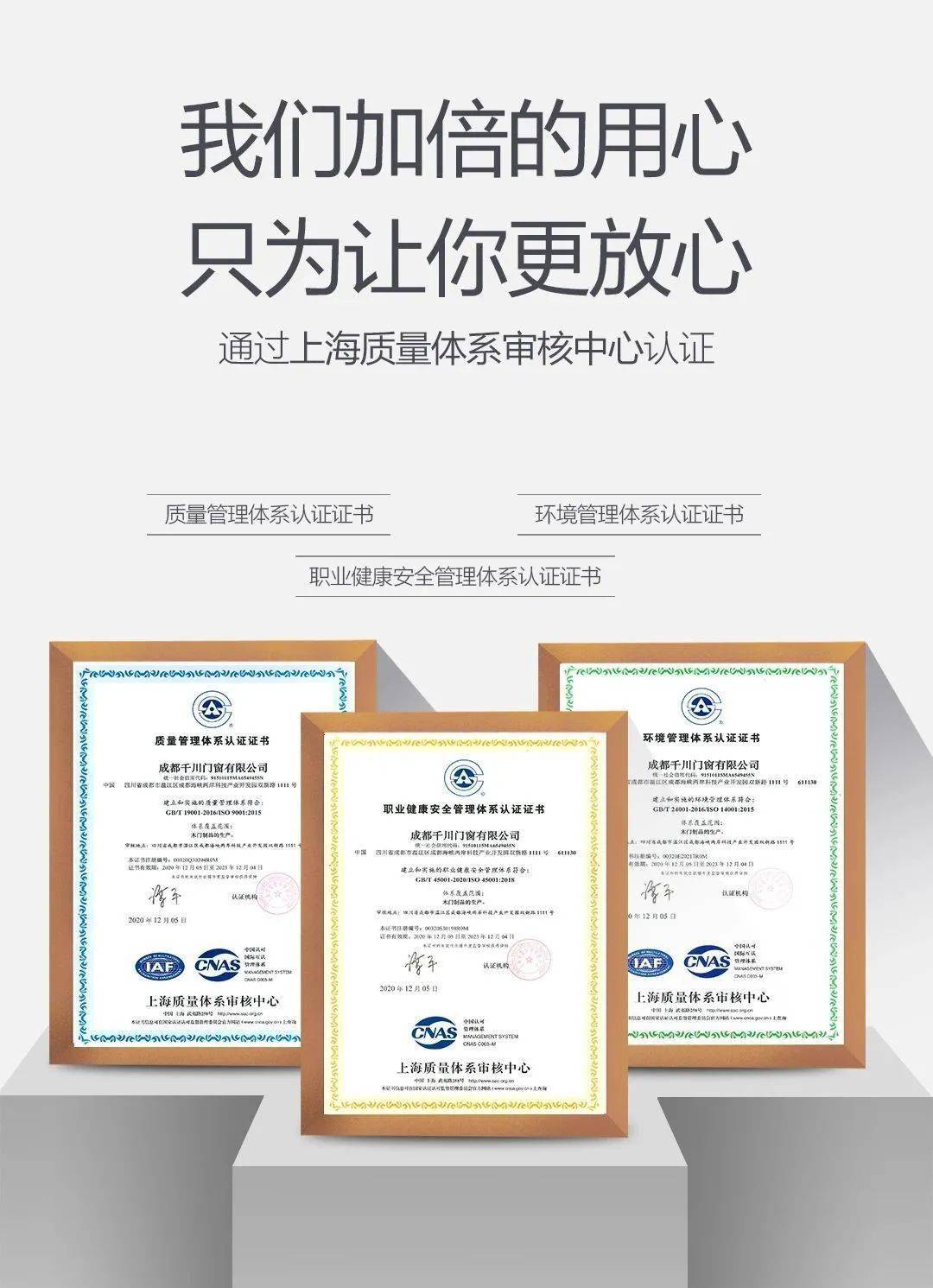 三体系认证是指iso9001认证,iso14001认证,iso45001认证.