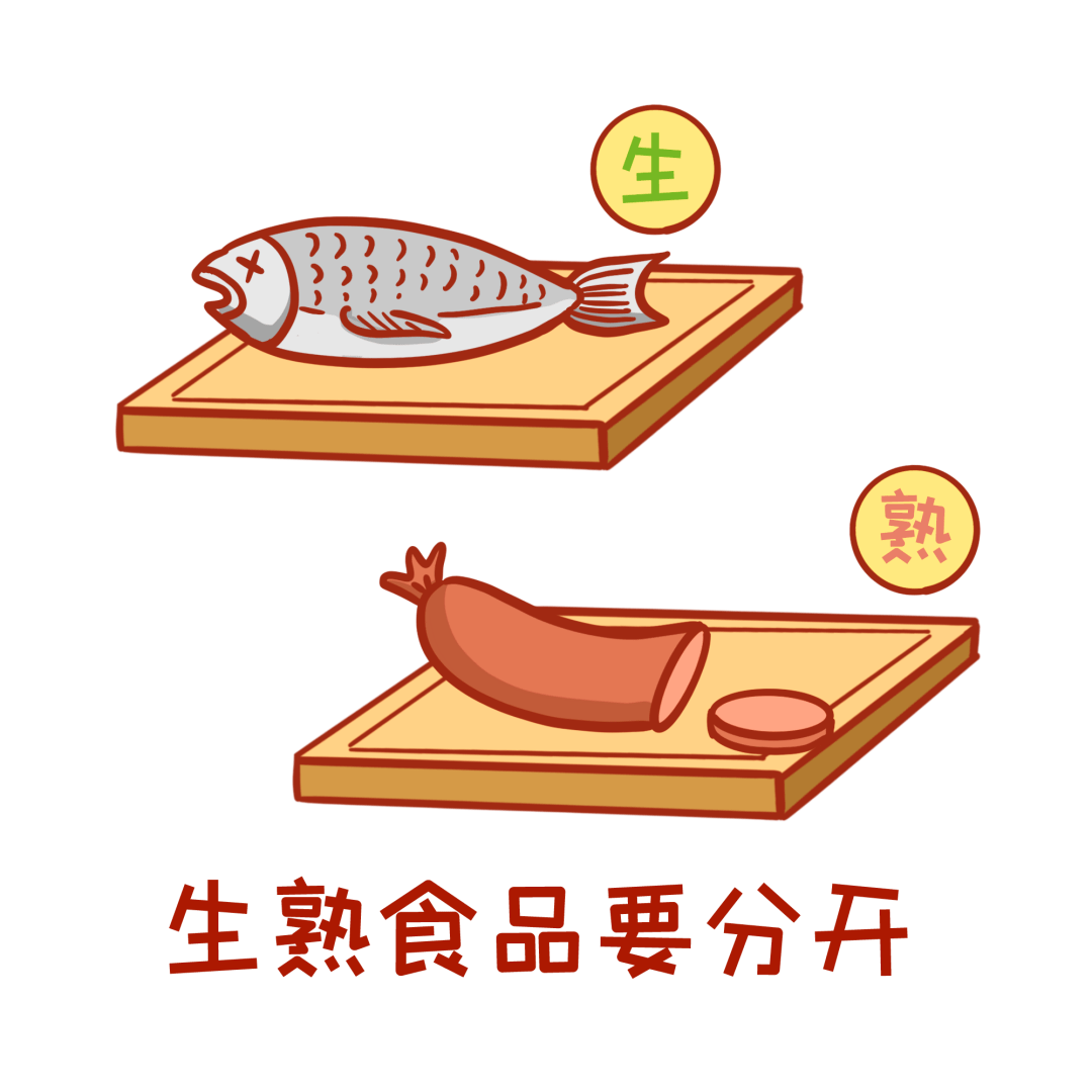 注意饮食卫生,加工,储存食物做到生熟分开,煮透煮熟