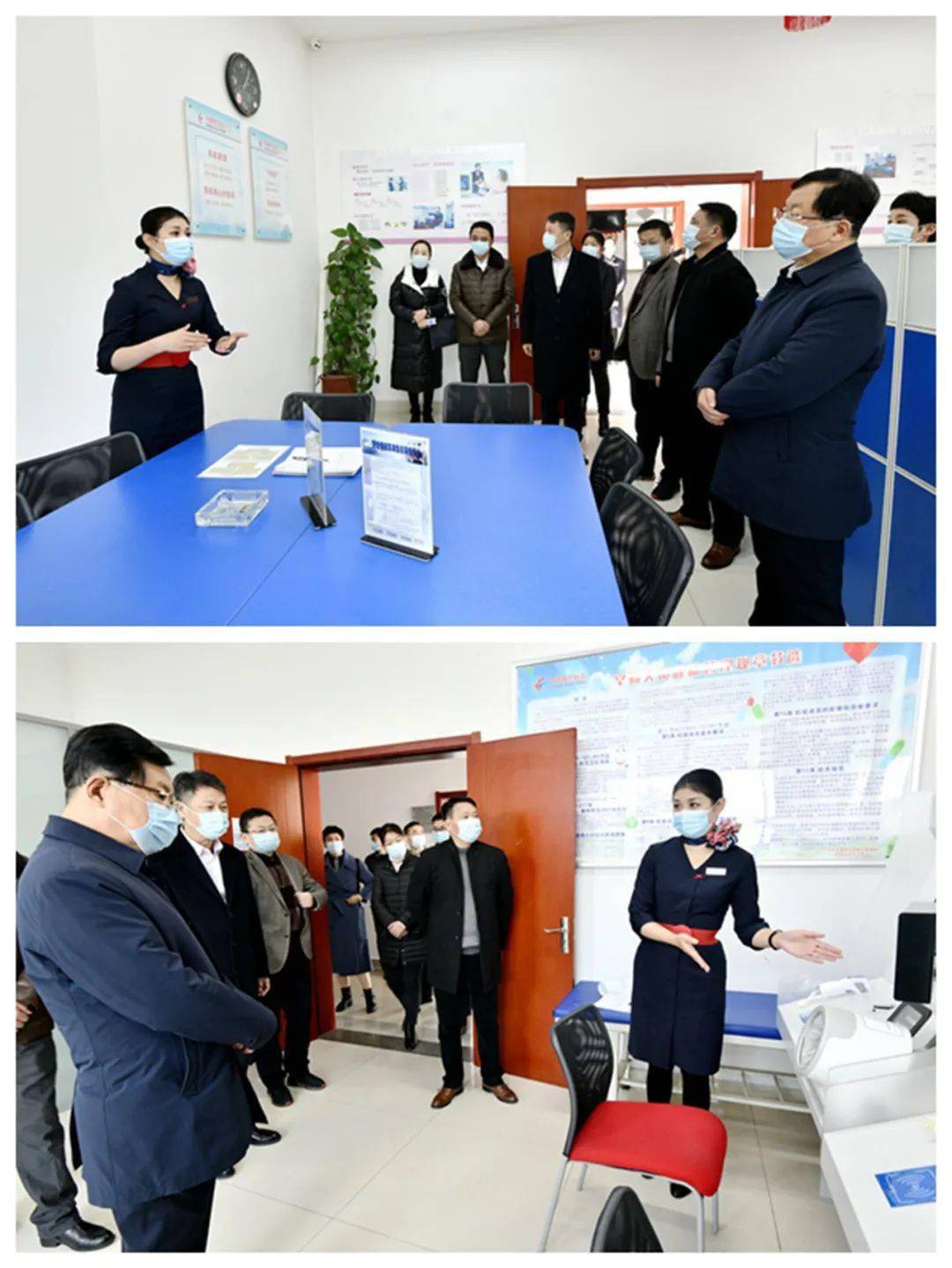 交流会前,中铁上海局合肥站领导一行在东航安徽分公司总经理王忠华