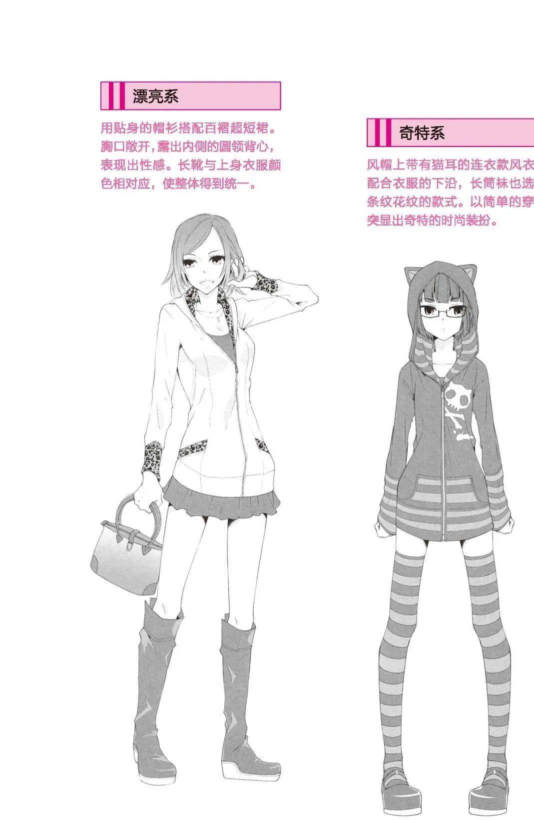 绘画技能干货漫画少女服饰大全