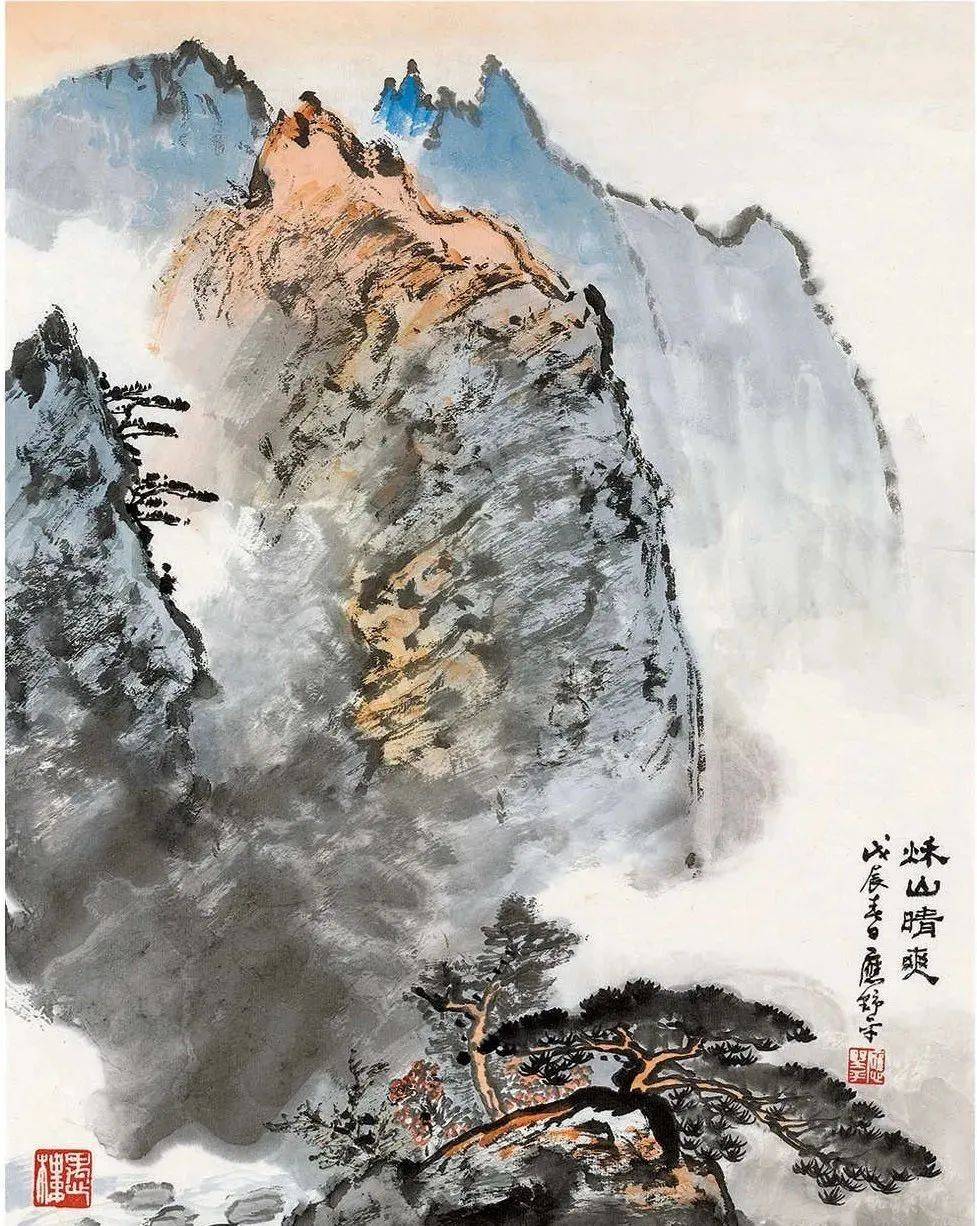 独特的山水画风格,苍润浑厚与峻爽明快,挥毫潇洒!_应野平