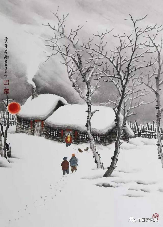 【名人名画】冬天把最温暖的36幅雪景画送给您!