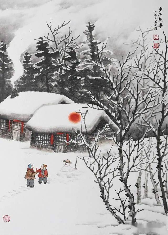 名人名画冬天把最温暖的36幅雪景画送给您