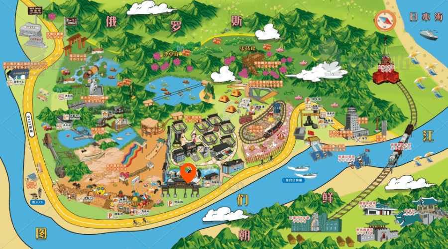 吉林省防川村地图图片