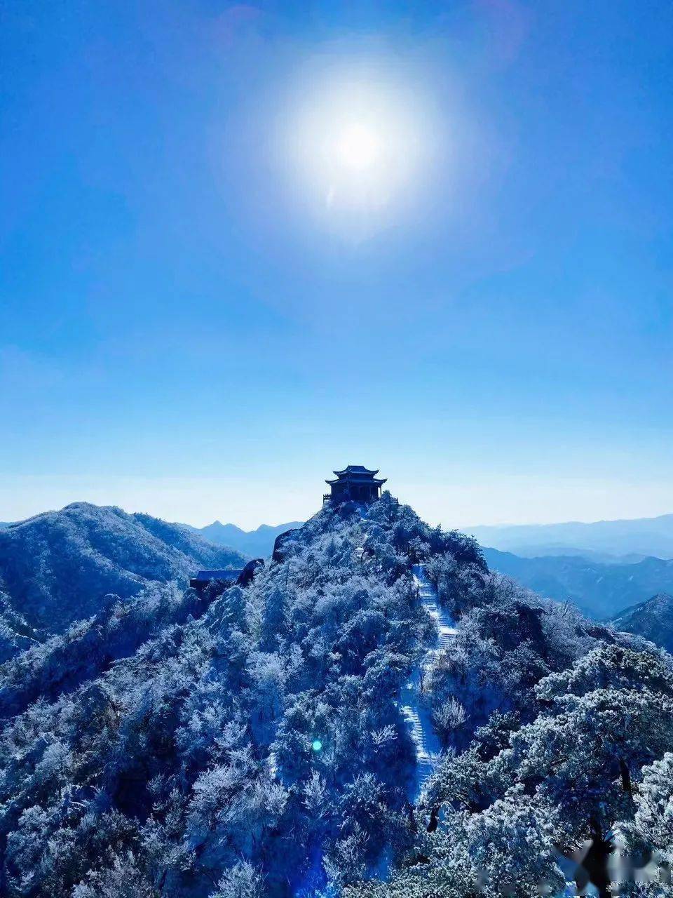 年终巨献新县金兰山超美雪景大片太美太梦幻