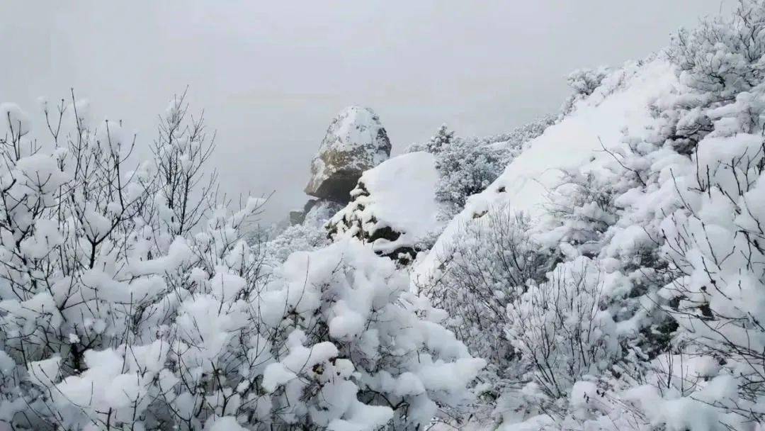 扯袍峪雪景图片