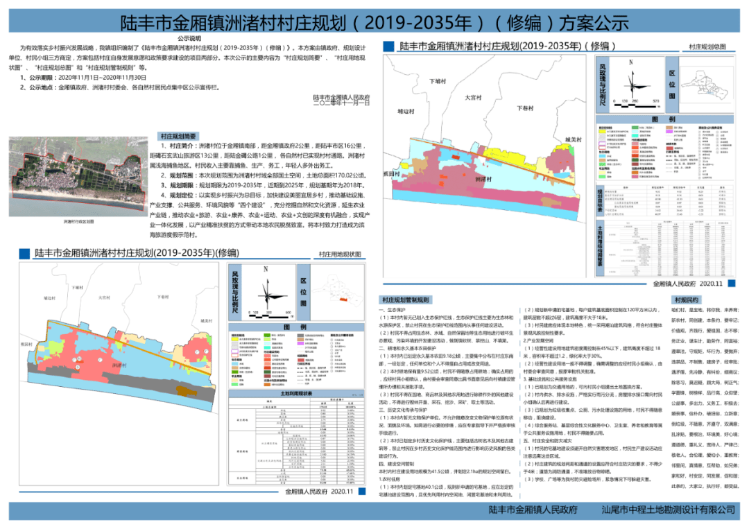 重磅陆丰市金厢镇九个村村庄规划