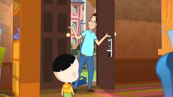 小头爸爸新装了指纹锁按手指就能开门真的很方便