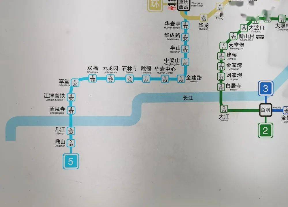 市郊铁路跳磴至江津段线路图来啦!