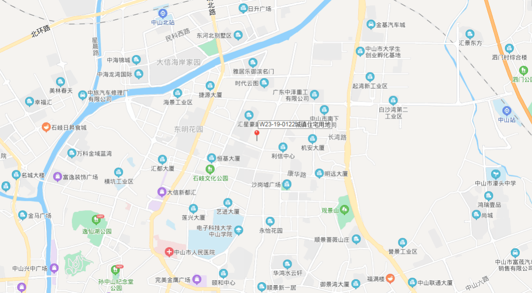 中山市石岐区详细地图图片