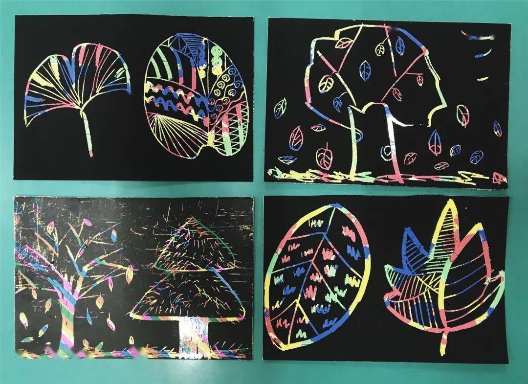 刮画纸也是很神奇的呢,刮除"黑色魔法",会有怎样的色彩呢?