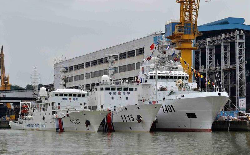 新年第一巡中国海警大吨位执法船1月13日巡航我钓鱼岛领海