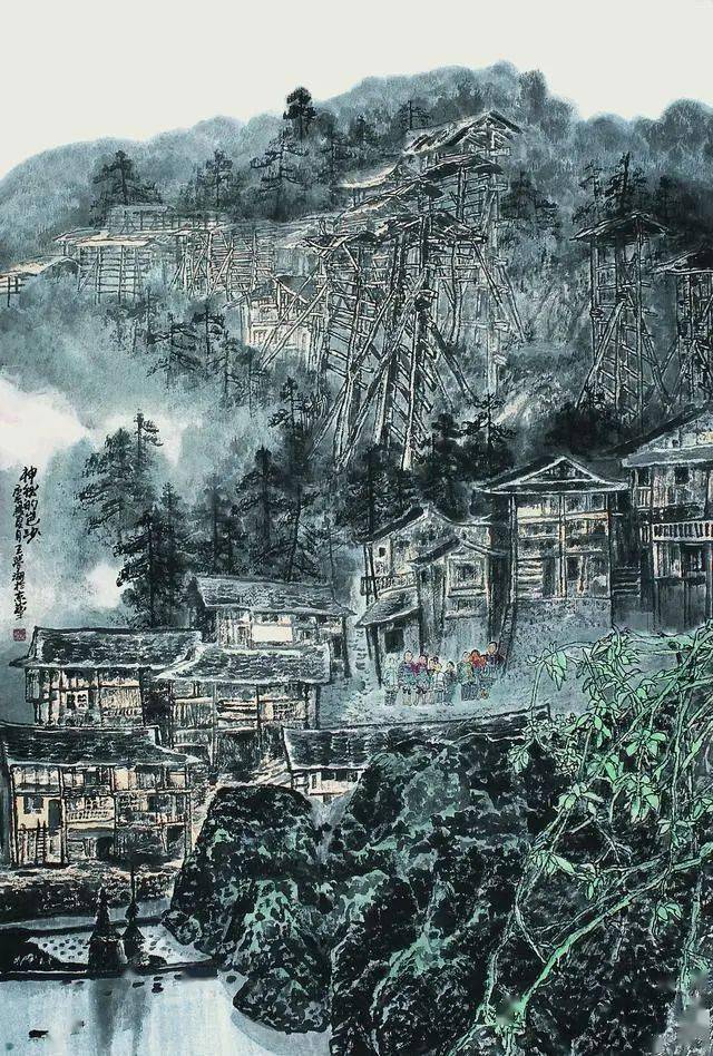 王梦湖写意山水画独与天地精神相往来