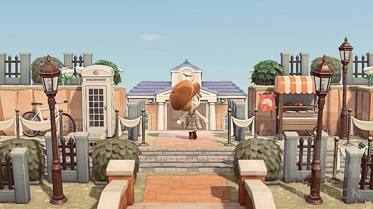 动物森友会苇原岛正在建设中的欧式小镇