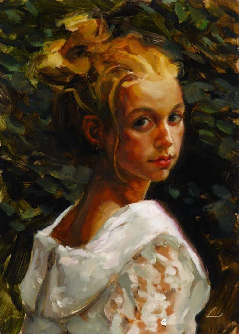 大众艺术网速记百面朋友圈肖像画作集锦美国现代现实主义肖像画家约翰