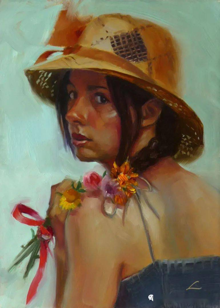 大众艺术网速记百面朋友圈肖像画作集锦美国现代现实主义肖像画家约翰