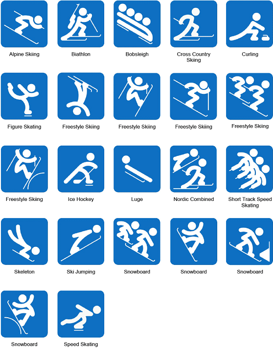 索契冬奥会项目图标图片