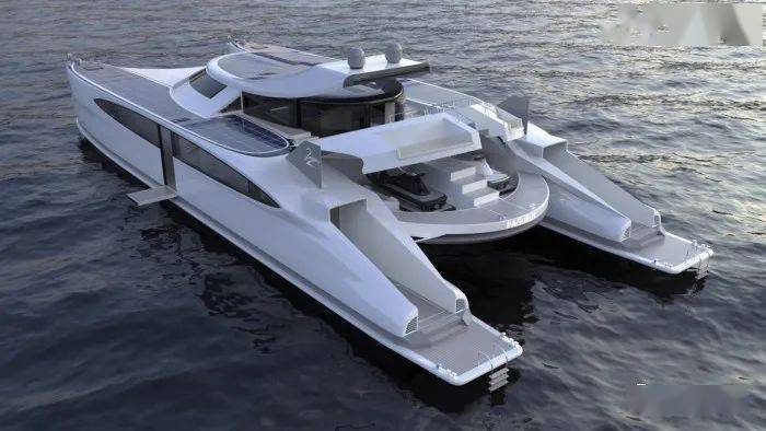 意大利著名游艇设计公司lazzarini推出太阳能两栖双体船
