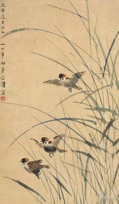 大师徐悲鸿的小麻雀!_作品