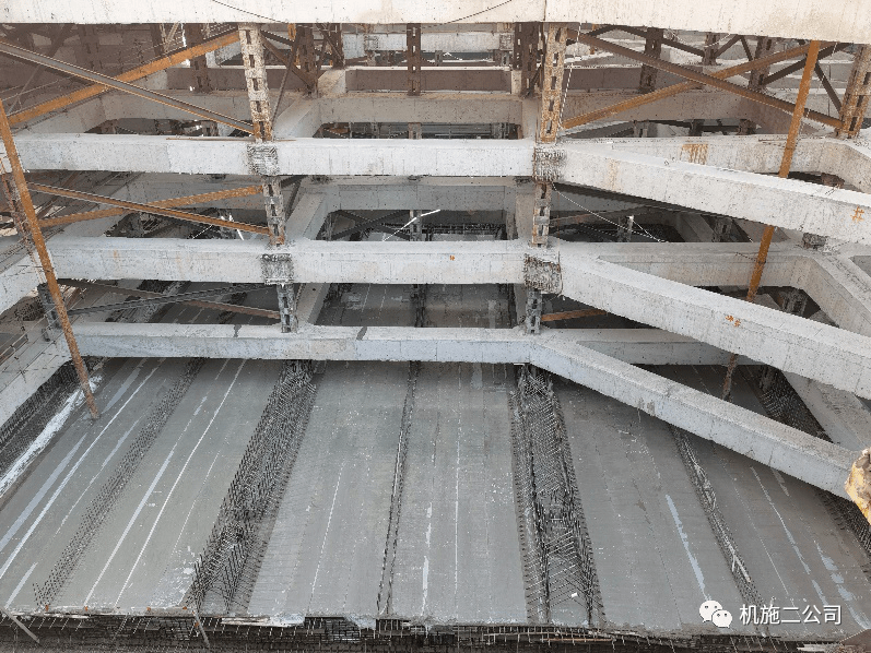 竹园污水处理厂zy31标i区底板浇筑顺利完成