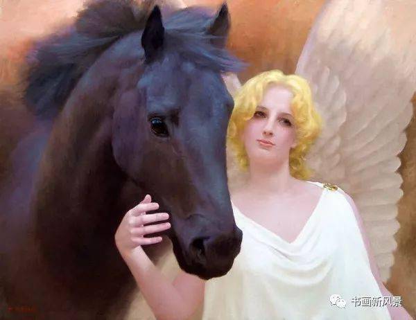 唯美油画 天使般的女子 笔下