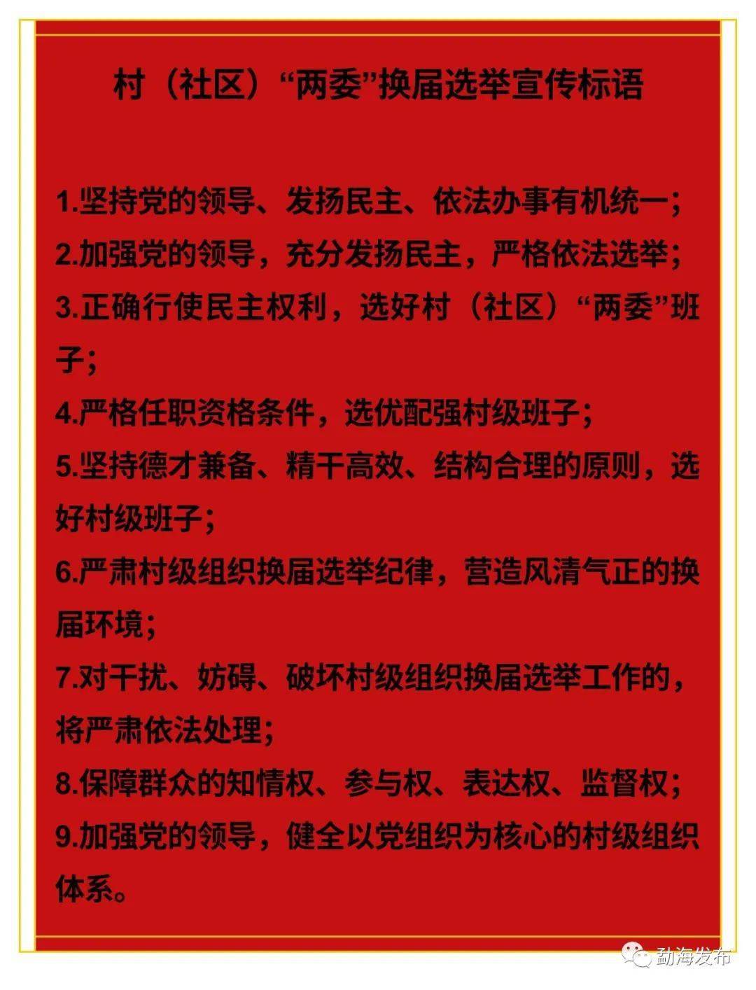 一图看懂2021年村级组织换届选举十严禁