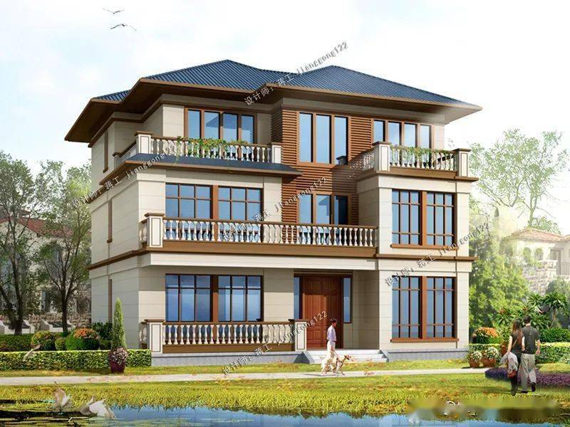 4款150平三层农村别墅外面看时尚大气里面看烟火气息十足